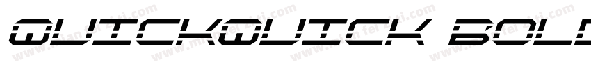 QuickQuick Bold字体转换